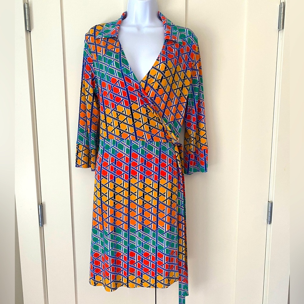 Jersey knit wrap dress